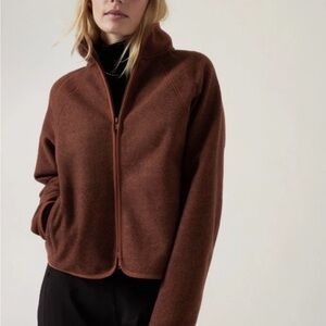 Athleta Stroll Full Zip Fleece Jacket Size XS